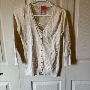 Women's Cream Cardigan Sweater